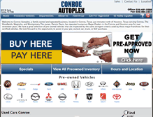 Tablet Screenshot of conroeautoplex.com